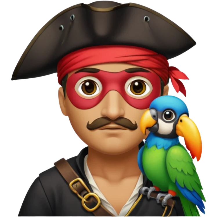 pirate and parrot emoji