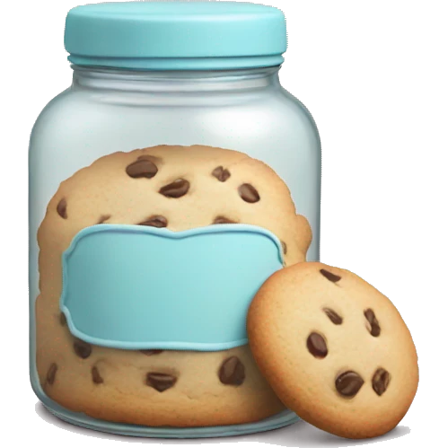 pastel cookie in realistic cookie jar emoji