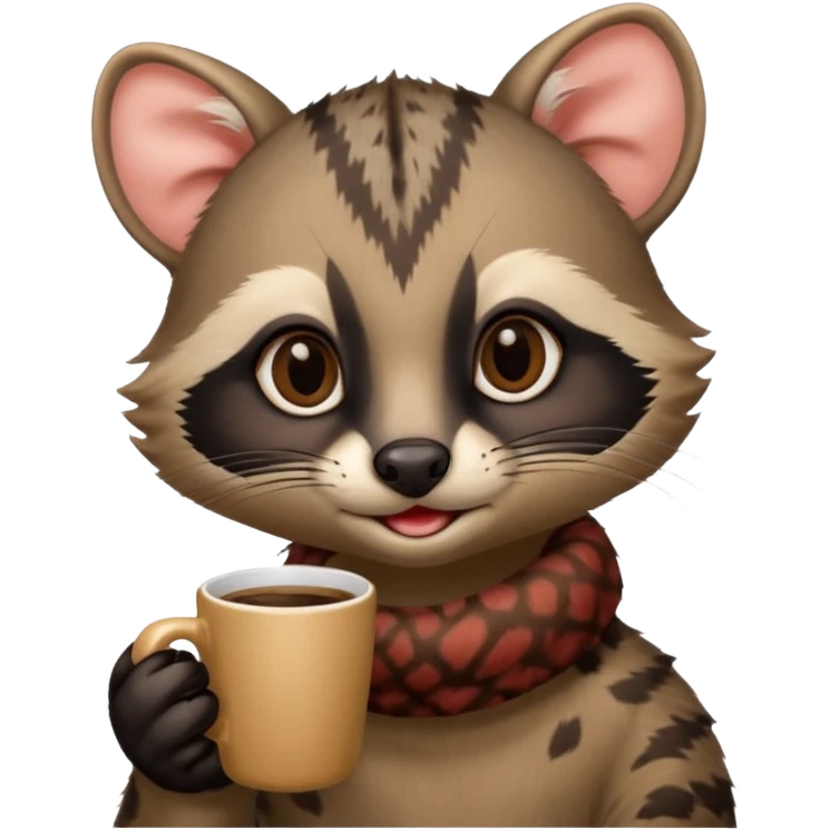 civet is drinking coffee emoji