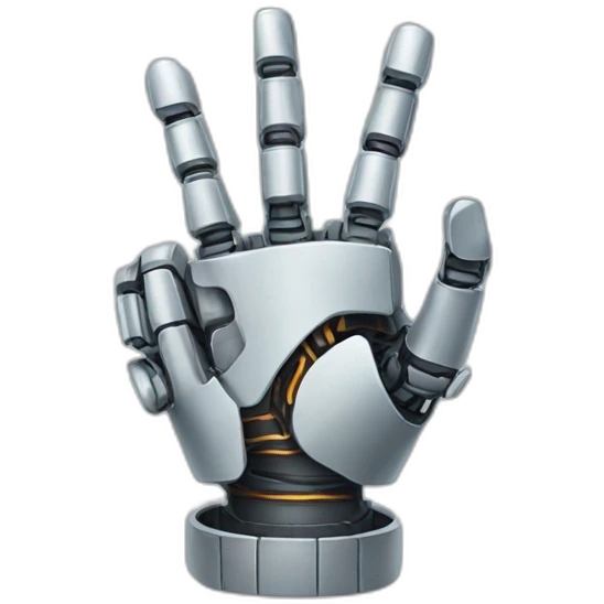 robot hand 2 fingers emoji