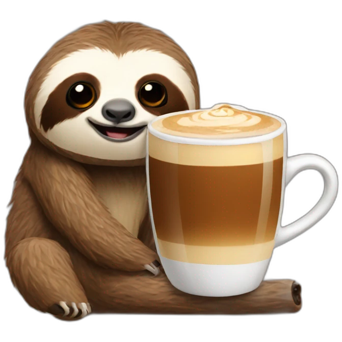 sloth coffe emoji