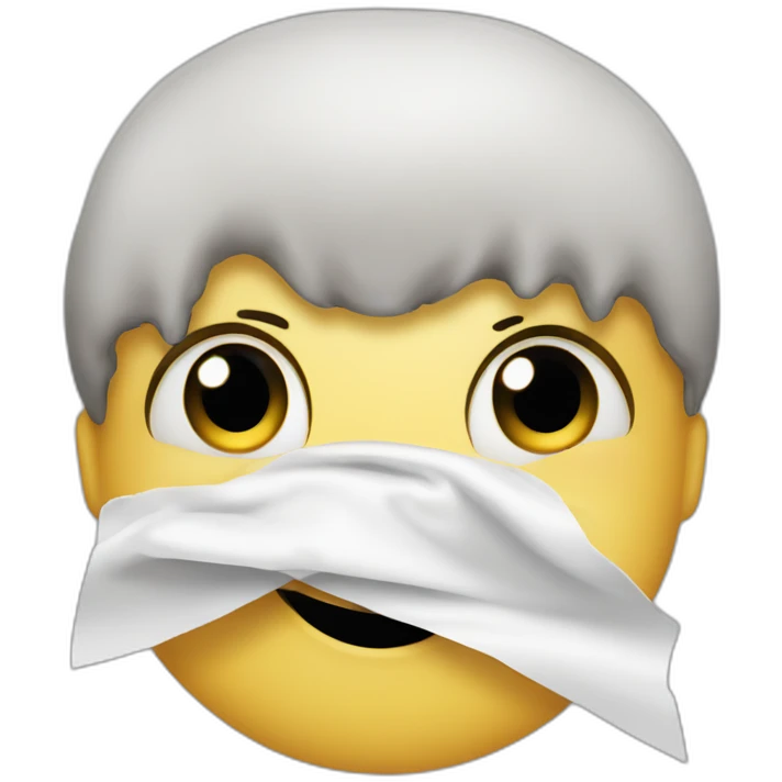 Wipe drool of emoji face emoji