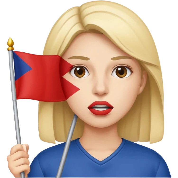 put the flag in her mouth emoji