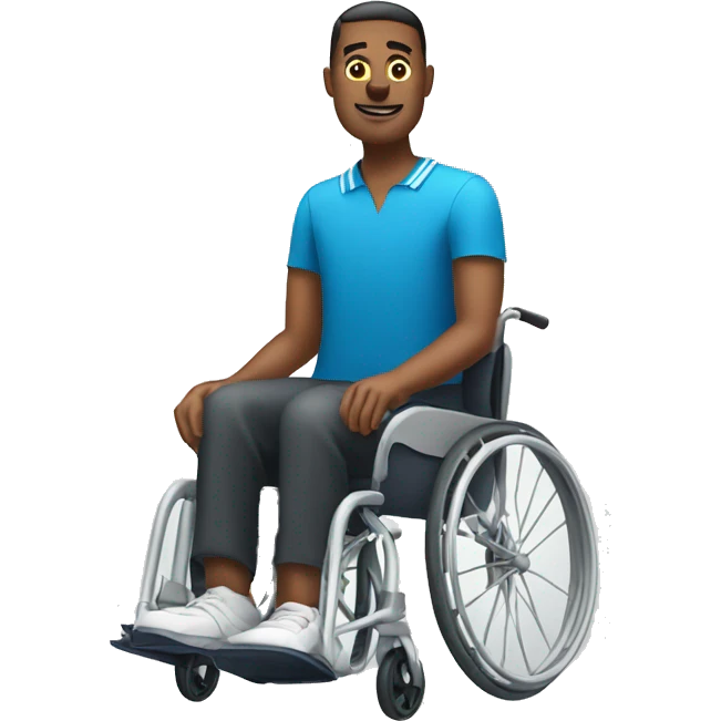 a man in a wheelchair holding a tennis racket emoji