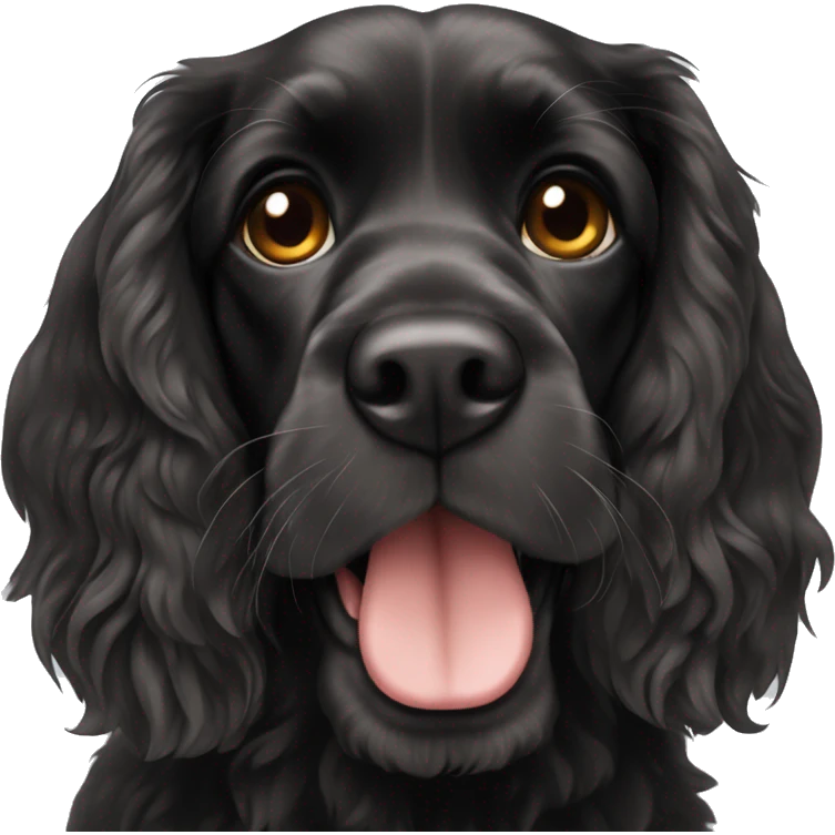 Black english cocker spaniel emoji