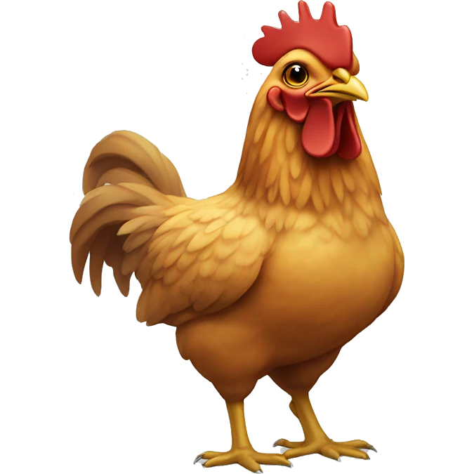Chicken with big human feet emoji