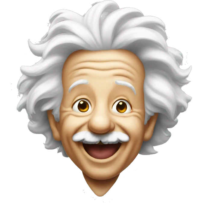 Einstein laughing emoji
