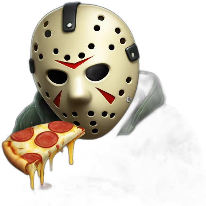 Jason voorhees qui mange de la pizza  emoji