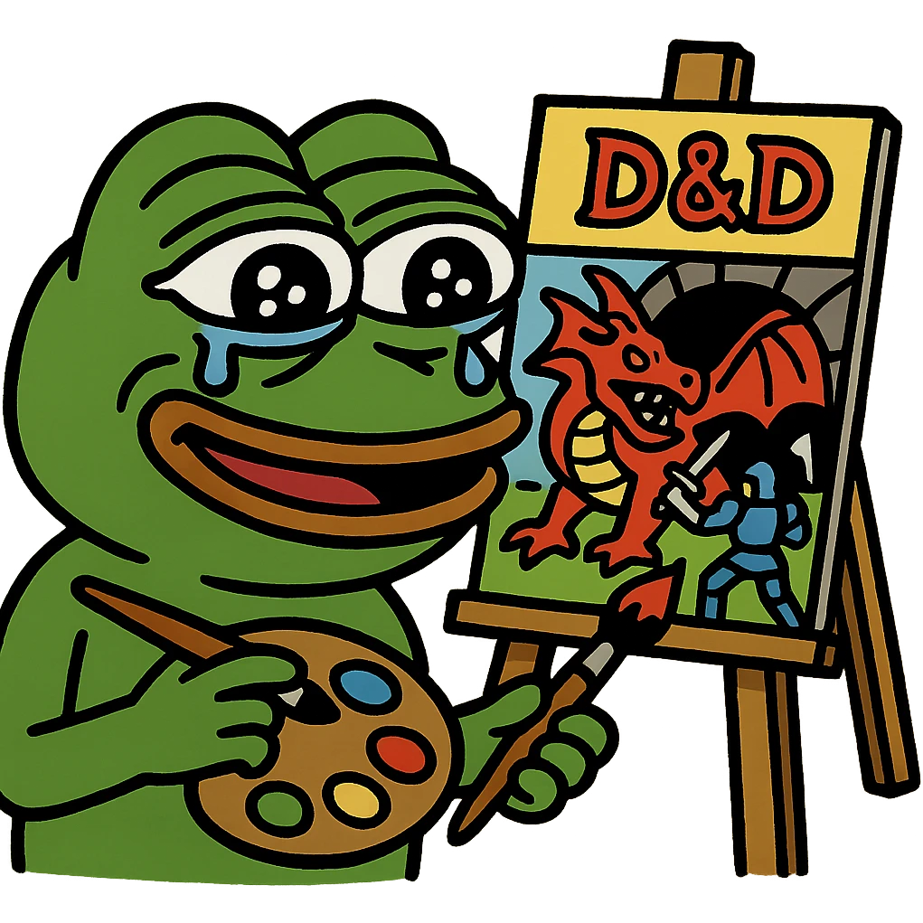  pepe painting dungeons and dragons emoji