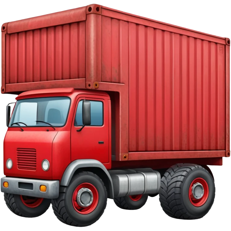red cargo truck emoji