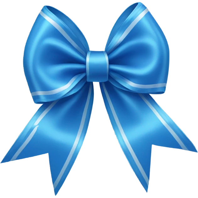 Blue ribbon bow emoji