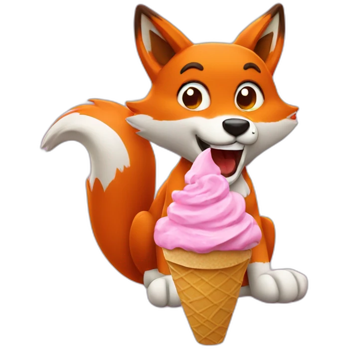 foxy comiendo un helado emoji
