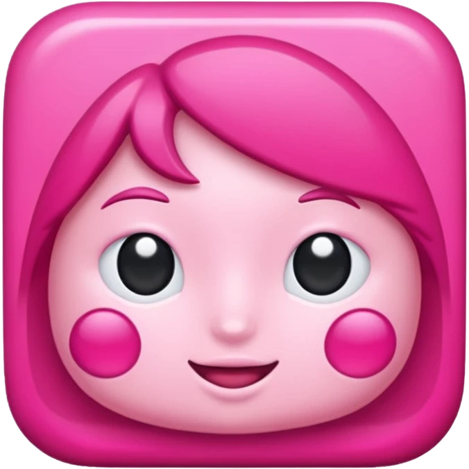 Bright rosy pink emoji