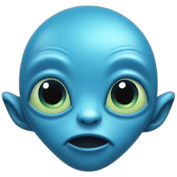 blue alien emoji