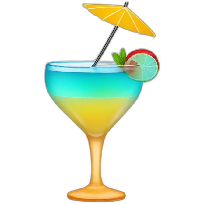 Smiling cocktail emoji