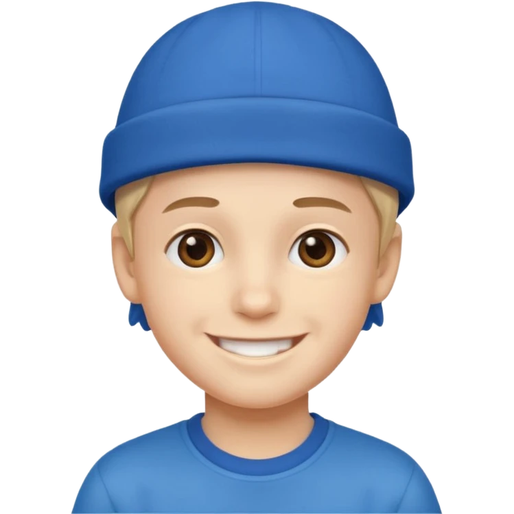 boy with blue hat emoji