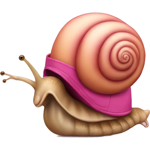 snail with pink backpack emoji