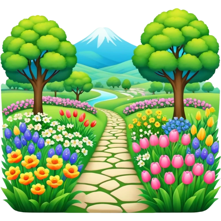 Scenic spring garden emoji