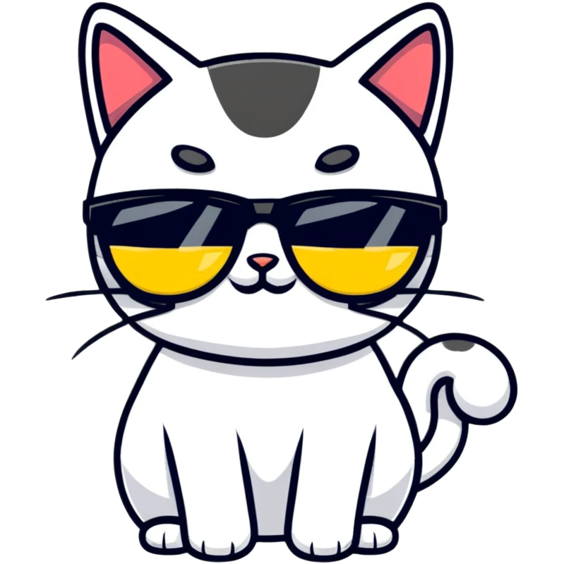Cat with sunglasses emoji