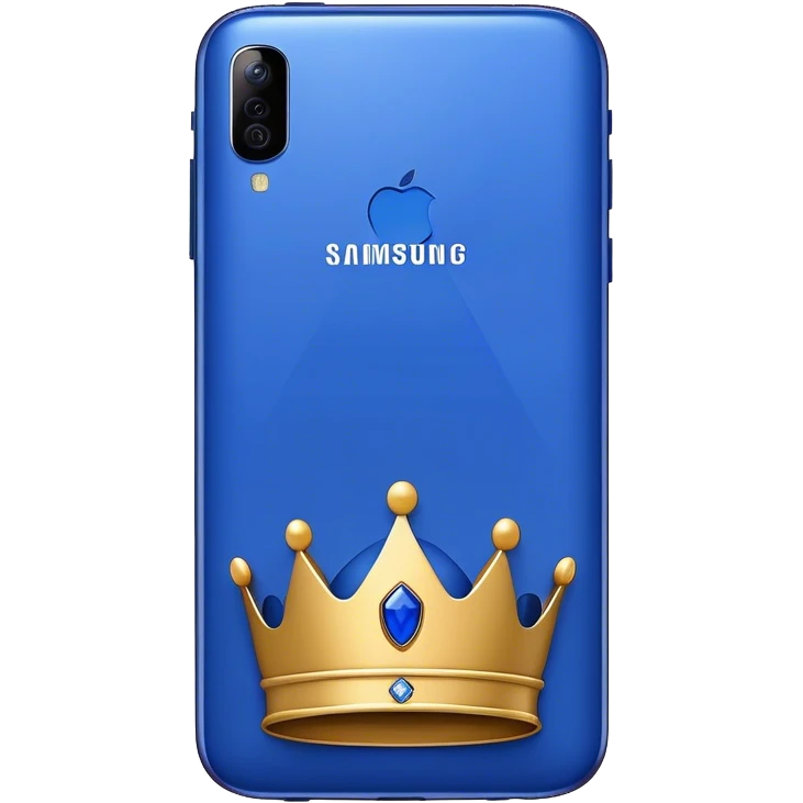 back of samsung smartphone and the phone color is "royal blue" emoji