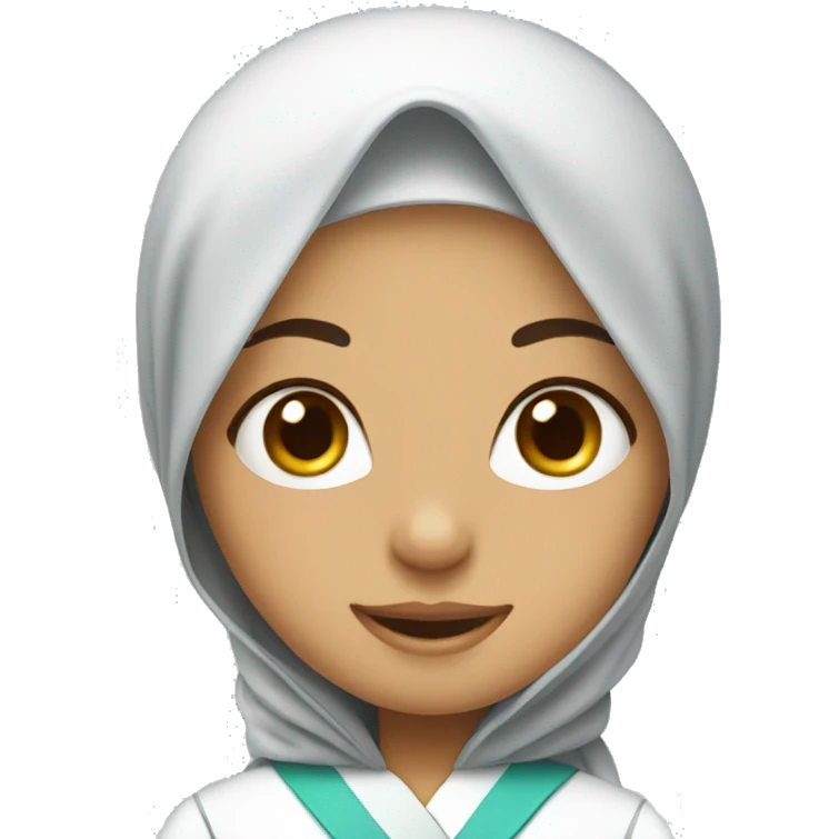 Cute dentist in hijab  emoji