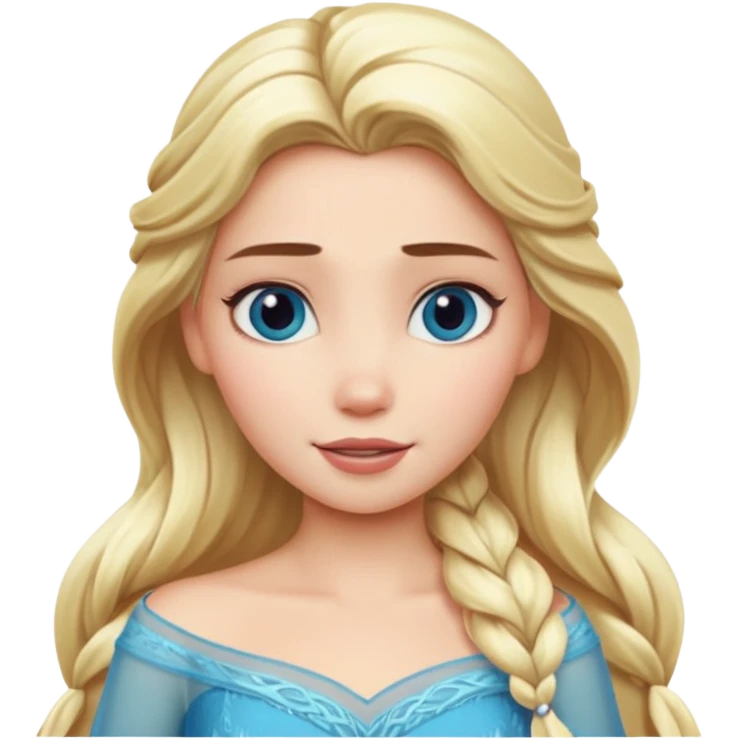 Create a modern Elsa from Frozen. emoji