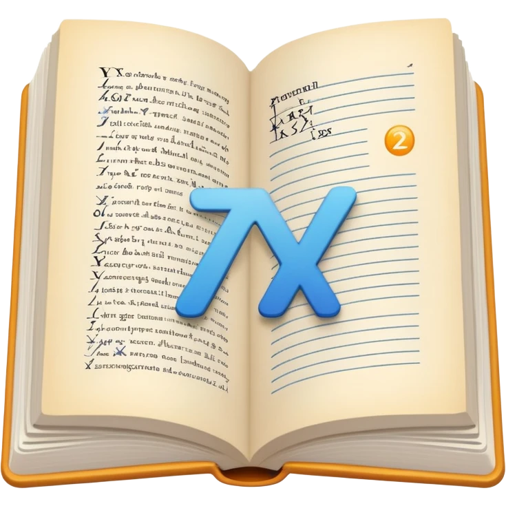 open textbook with formula y = x² emoji