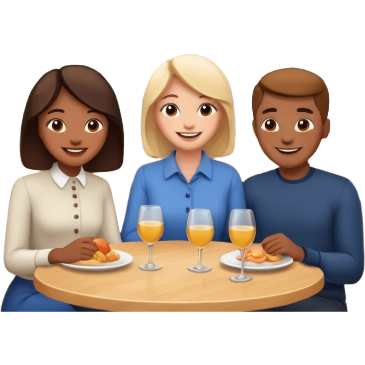 comversacion dentro de un restauant  emoji