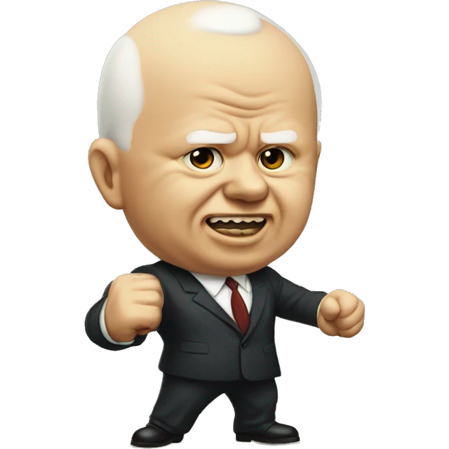 Khrushchev threatens with his fist emoji