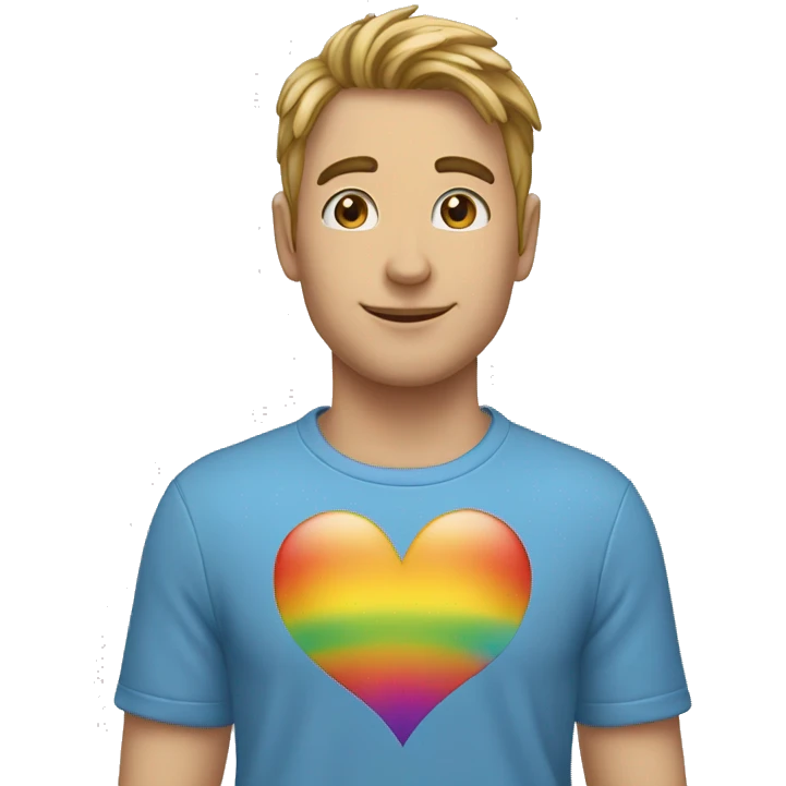 Un coeur arc en ciel emoji