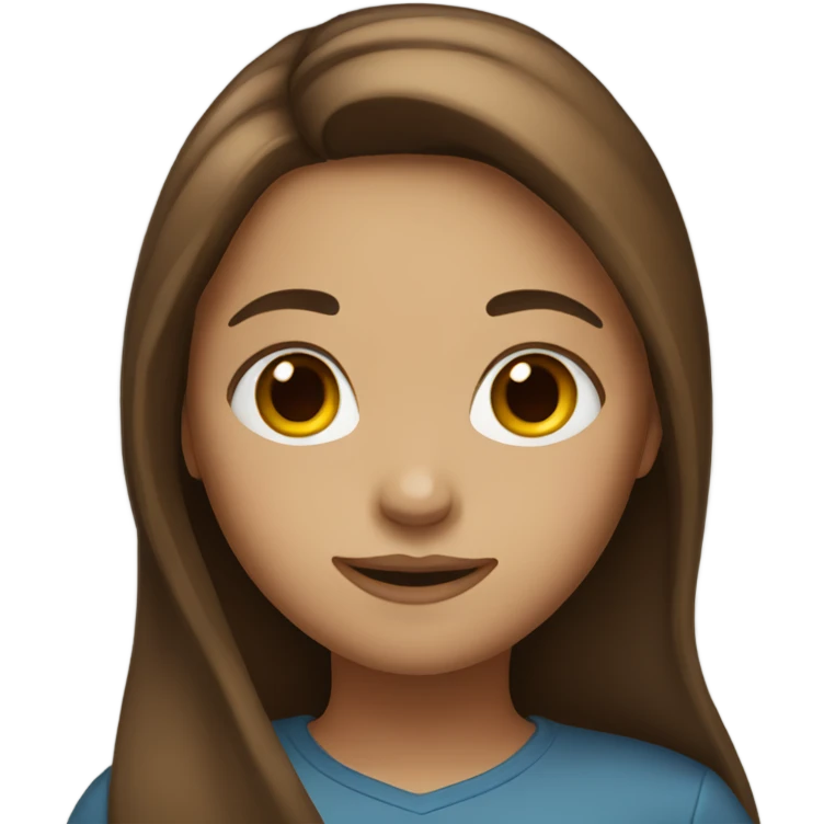 girl with long brown hair emoji