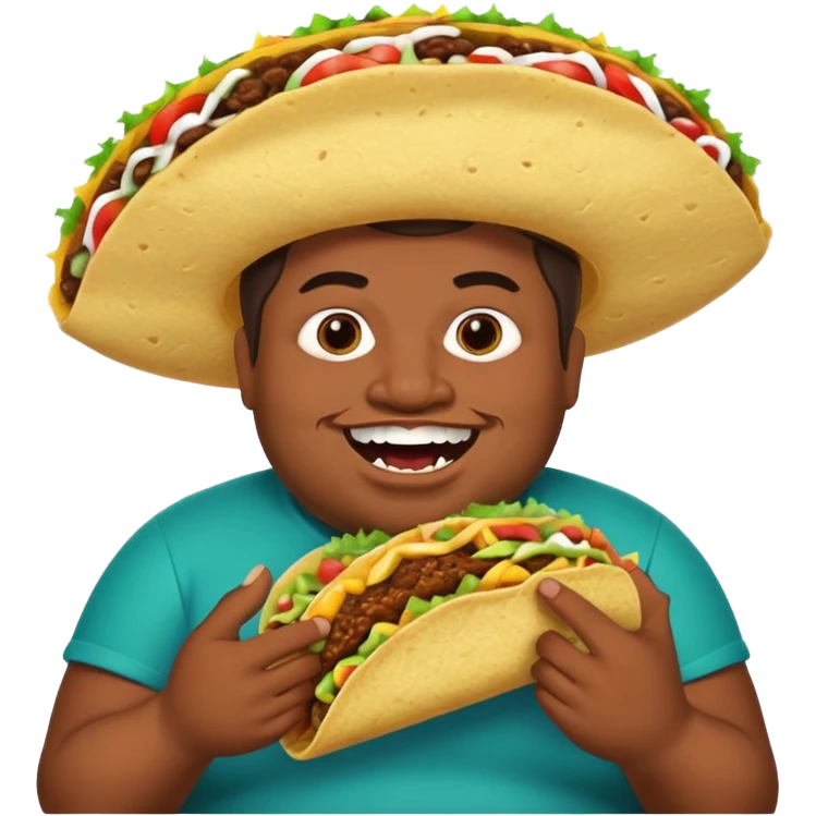 Fat mexican big teeth taco eater emoji