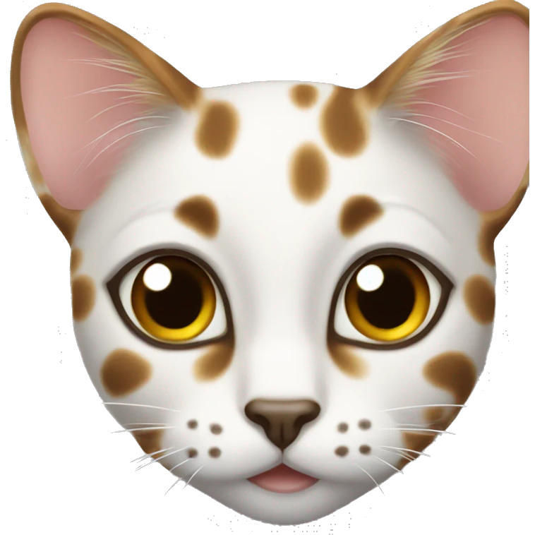 Brown white spotted cat emoji