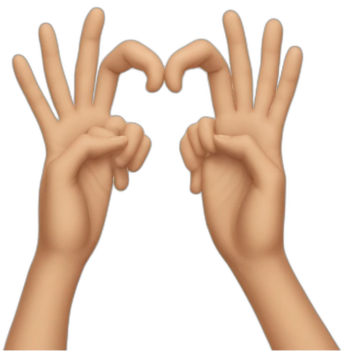 Cœur avec les mains emoji