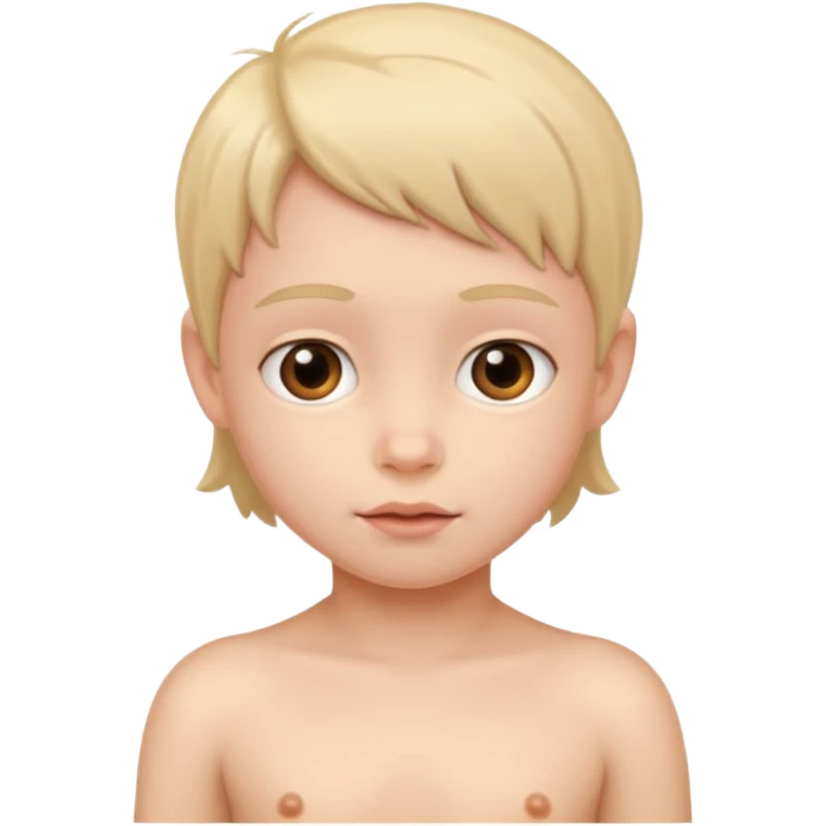 Enfant nue avec emoji