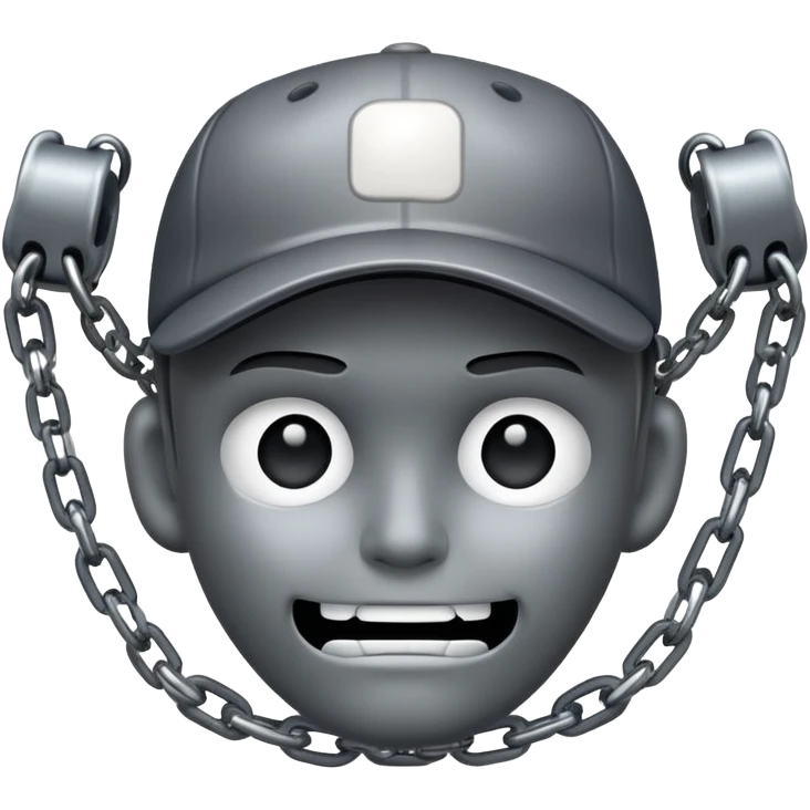Baseball head with chains  emoji