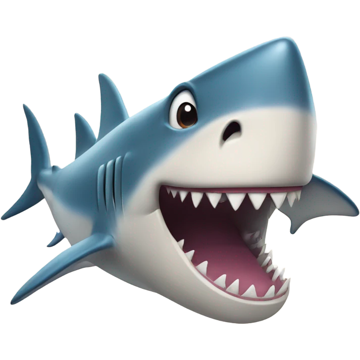 Smiling shark emoji