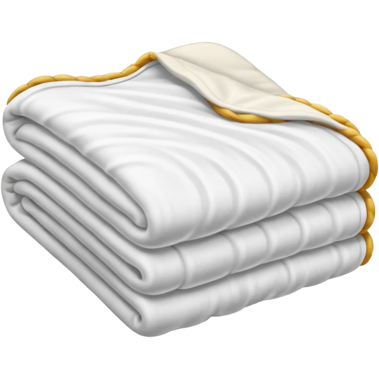Soft, white blanket emoji