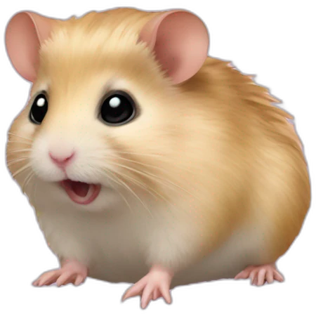 Hamster on lady gaga emoji