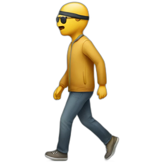 blind human walking emoji