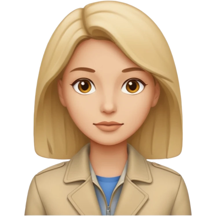 Beige woman Jacket emoji