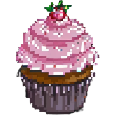 cupcake with pink icing emoji