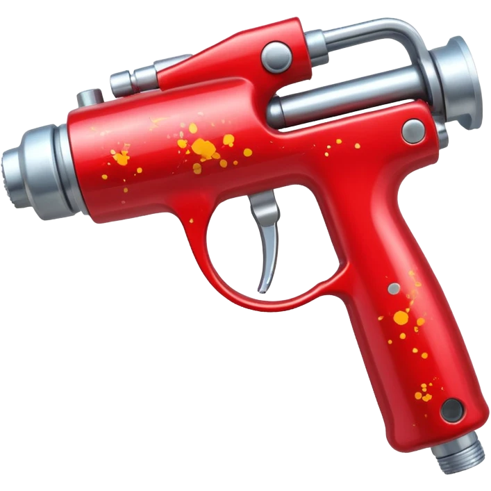 red paint Spray Gun emoji