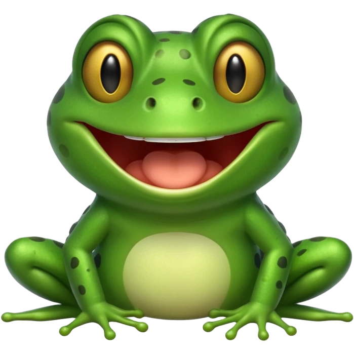 a frog laughing emoji