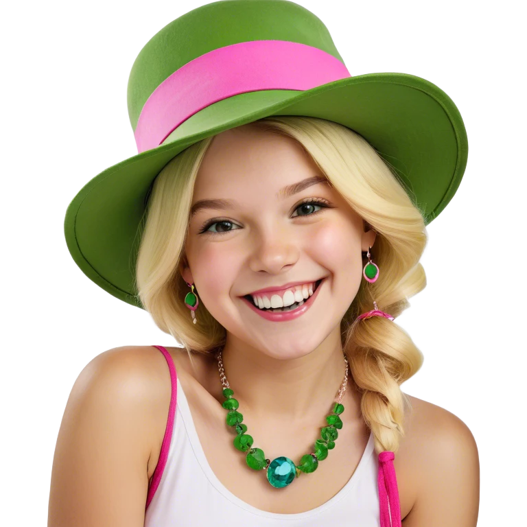 blonde girl smiling portrait emoji