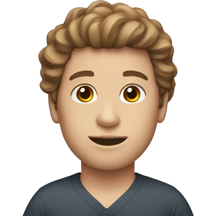 make physical therapist with brown wavy hair emoji