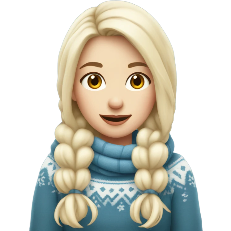 cozy beautiful finnish blond winter girl emoji