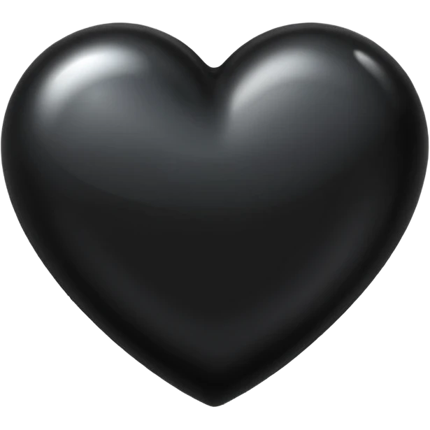 Siyah isiltili kalp emoji