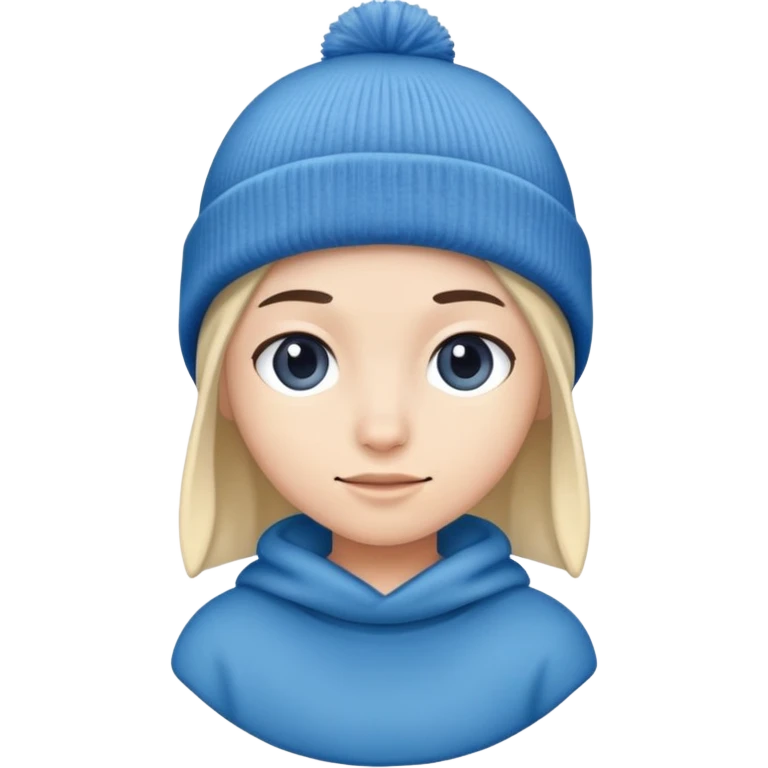 Blue binnie emoji