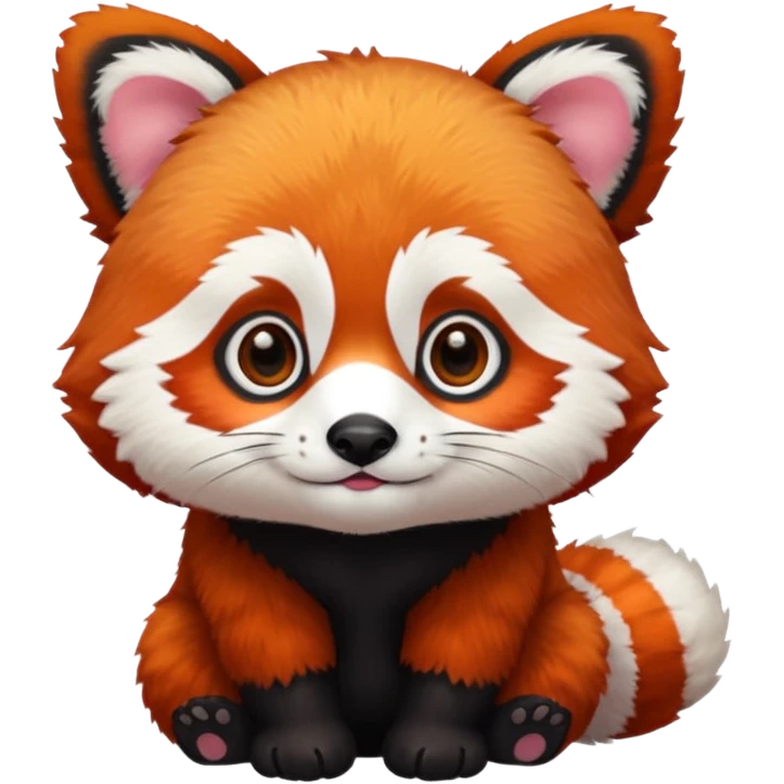 Red Panda 2d bye bye cute emoji